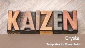  Presentation with continuous improvement - Slides enhanced with kaizen - japanese continuous improvement concept background and a coral colored foreground