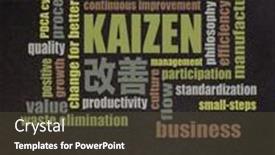  Presentation with continuous improvement - Presentation theme with kaizen-is-a-japanese-continuous background and a tawny brown colored foreground
