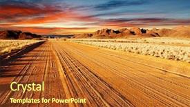  Presentation with kalahari - Slides consisting of kalahari desert namibia background and a tawny brown colored foreground