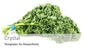  Presentation with healthy nutrition - Cool new presentation theme with kale-cabbage-healthy-diet backdrop and a white colored foreground