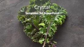  Presentation with graphite - Slide set featuring kale-leaves-on-graphite-background background and a gray colored foreground