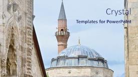  Presentation with magnet - Slide deck with kale-mosque-in-sivas-city background and a  colored foreground