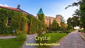  Presentation with architecture - PPT theme consisting of kalemegdan-fortress-beograd-serbia-architecture background and a tawny brown colored foreground