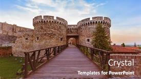  Presentation with architecture - Slide deck featuring kalemegdan-fortress-beograd-serbia-architecture background and a tawny brown colored foreground