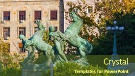  Presentation with architecture - PPT theme featuring kalemegdan-fortress-in-belgrade-serbia background and a tawny brown colored foreground