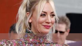  Presentation with handprints - Colorful PPT theme enhanced with kaley-cuoco-at-the-handprints backdrop and a coral colored foreground