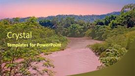  Presentation with indonesia - Cool new PPT layouts with kali-progo-river-on-java backdrop and a tawny brown colored foreground