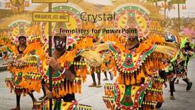  Presentation with philippines festival - PPT layouts with kalibo-philippines-17-january-2014 background and a gold colored foreground