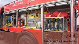  Presentation with language services - Slide deck having kaliningrad-russia-august-18-2019 background and a tawny brown colored foreground