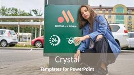  Presentation with fast food - Presentation consisting of kaliningrad-russia-circa-july-2022 background and a gray colored foreground