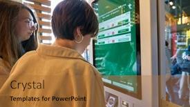  Presentation with food kiosk - Theme featuring kaliningrad-russia-circa-july-2022 background and a red colored foreground