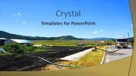  Presentation with firefighter - Presentation design enhanced with kalispell-montana-usa-june-21 background and a light gray colored foreground