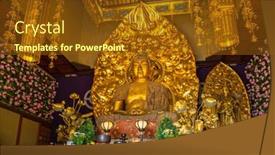  Presentation with housing - Theme with kamakura-japan-november-10-2016 background and a tawny brown colored foreground