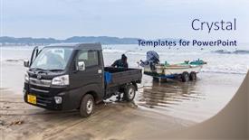  Presentation with south beach - PPT layouts consisting of kamakura-japan-november-10-2016 background and a sky blue colored foreground