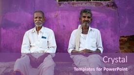  Presentation with hampi - Slide set with kamalapuram-india-02-fabruary-2015 background and a violet colored foreground