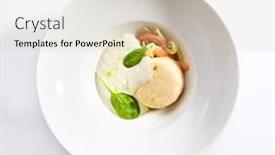  Presentation with restaurant menu - Colorful presentation enhanced with kamchatka crab and scallop souffle top view seafood restaurant dish menu item delicious meal healthy food isolated on white background gourmet dinner tasty exquisite lunch close up backdrop and a soft green colored foreground