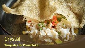  Presentation with crab - PPT layouts enhanced with kamchatka-crab-tartar-and-white background and a tawny brown colored foreground