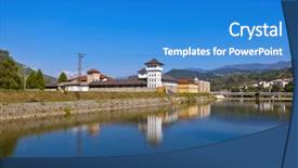  Presentation with bosnia - Beautiful PPT theme featuring kamengrad in visegrad - bosnia backdrop and a teal colored foreground