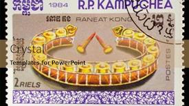  Presentation with issue - Audience pleasing PPT theme consisting of kampuchea-circa-1984-a-stamp backdrop and a yellow colored foreground