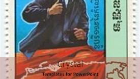  Presentation with communist - PPT theme enhanced with zinge - spicy chicken burger and tongkatsu background and a coral colored foreground