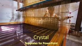  Presentation with weaving loom - PPT layouts consisting of kanchipuram-india-september-12-2009 background and a tawny brown colored foreground