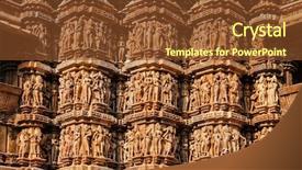  Presentation with world heritage - Presentation theme with kandariya mahadev temple khajuraho india background and a tawny brown colored foreground