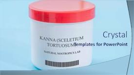  Presentation with drug - PPT theme enhanced with kanna-sceletium-tortuosum background and a light blue colored foreground