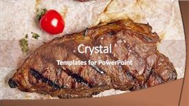  Presentation with kansas - Cool new PPT layouts with kansas city - gourmet grill restaurant steak menu backdrop and a red colored foreground