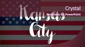  Presentation with kansas city - Cool new theme with kansas city written with hand backdrop and a  colored foreground