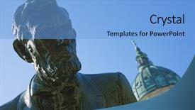  Presentation with kansas city - Presentation theme enhanced with kansas state capitol is background and a light blue colored foreground