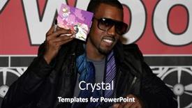  Presentation with release - Slide deck consisting of kanye-west-attends background and a wine colored foreground