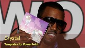  Presentation with release - Slides featuring kanye-west-attends background and a tawny brown colored foreground