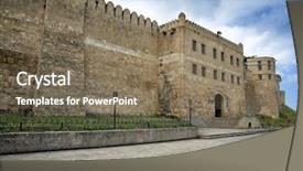  Presentation with shenandoah north gate - Theme with stronghold - naryn kala citadel gate derbent background and a violet colored foreground