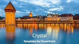  Presentation with bridge - Amazing PPT layouts having kapellbruecke together with the octagon backdrop and a teal colored foreground