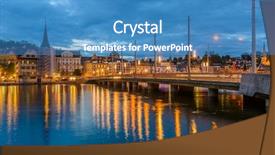  Presentation with bridge - Presentation theme enhanced with kapellbruecke together with the octagon background and a  colored foreground