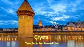  Presentation with night sky plane view - Amazing theme having kapellbruecke together with the octagon backdrop and a tawny brown colored foreground