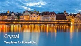  Presentation with octagon - PPT layouts consisting of kapellbruecke together with the octagon background and a teal colored foreground