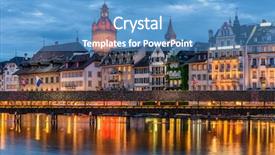  Presentation with bridge - Beautiful PPT theme featuring kapellbruecke together with the octagon backdrop and a teal colored foreground