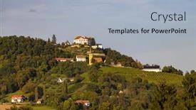  Presentation with vineyard - Theme enhanced with kapfenstein-castle-and-church background and a light blue colored foreground