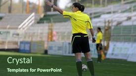  Presentation with referee - Beautiful presentation theme featuring kaposvar-hungary-april-20-eszter backdrop and a tawny brown colored foreground