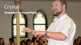  Presentation with choir - Colorful presentation enhanced with kaposvar-hungary-august-26-geza backdrop and a violet colored foreground