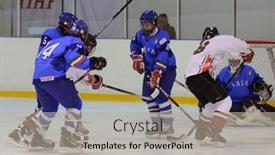  Presentation with ice hockey - PPT layouts having bridge at the bahia honda background and a light blue colored foreground