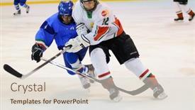  Presentation with ice hockey - Cool new slide deck with kaposvar-hungary-december-17-unidentified backdrop and a lemonade colored foreground