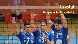  Presentation with volleyball - PPT theme with french bulldog on the walk background and a tawny brown colored foreground