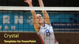  Presentation with volleyball - Slides enhanced with kaposvar-hungary-january-10-kornyei background and a tawny brown colored foreground