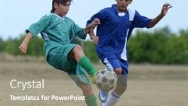  Presentation with football blue - PPT layouts featuring kaposvar-hungary-july-18-unidentified background and a gray colored foreground