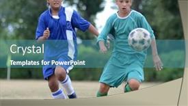  Presentation with football blue - Audience pleasing PPT theme consisting of kaposvar-hungary-july-18-unidentified backdrop and a teal colored foreground