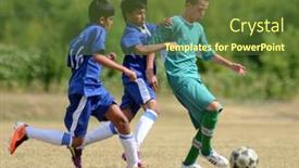  Presentation with football blue - Audience pleasing slides consisting of kaposvar-hungary-july-18-unidentified backdrop and a tawny brown colored foreground