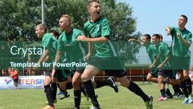  Presentation with football blue - PPT theme having kaposvar-hungary-july-20-unidentified background and a ocean colored foreground