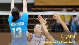  Presentation with volleyball - Colorful presentation theme enhanced with kaposvar-hungary-march-1-gabriella backdrop and a coral colored foreground